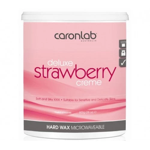 Caron Deluxe Strawberry Creme Hard Wax 800 Gm 1 Caron Deluxe Strawberry Creme Hard Wax 800 Gm